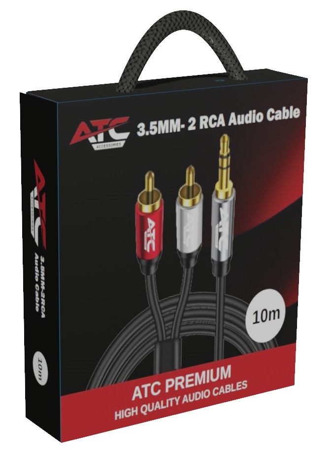 Καλώδιο ATC HQ 3.5mm M / 2 x RCA 10m - Image 2