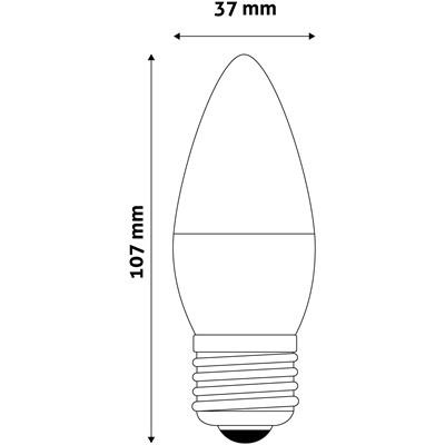 Avide Λάμπα Value LED Candle E27 7W CW 6400K - Image 3