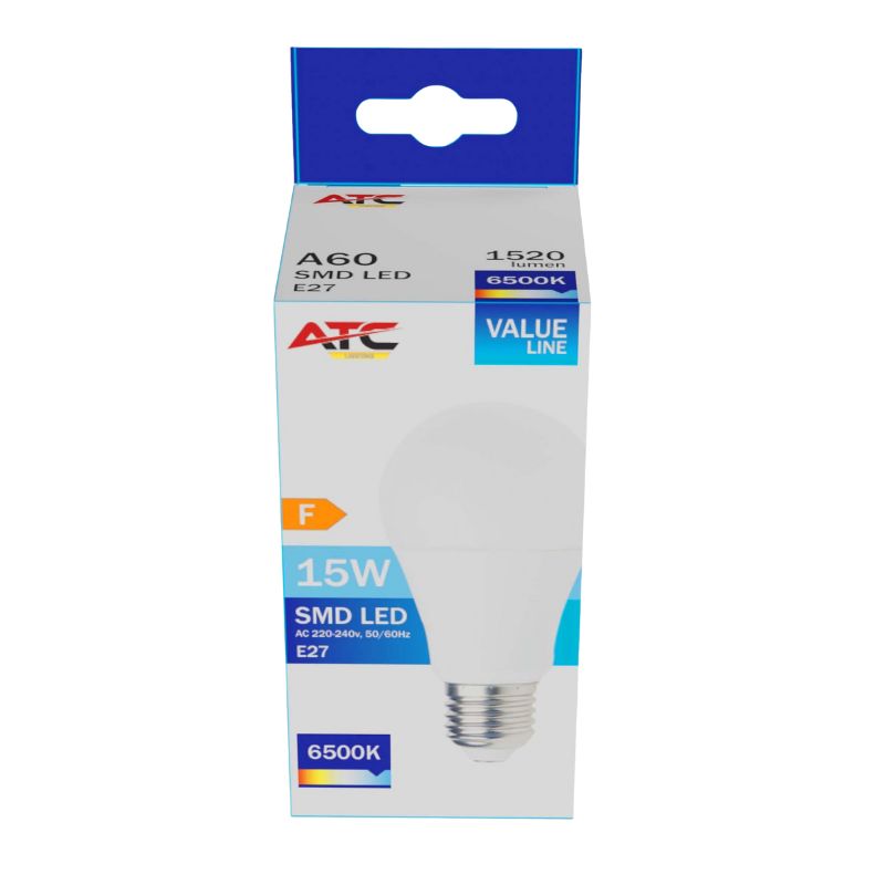 ATC SMD LED Λαμπτήρας A60 230V 15W/1520LM E27 6500K - Image 3