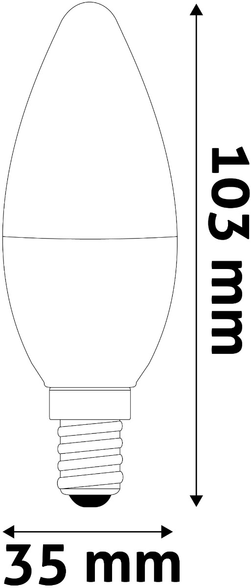 Avide Λάμπα LED Κερί 2.9W E14 Θερμό 3000K Super High Lumen - Image 3