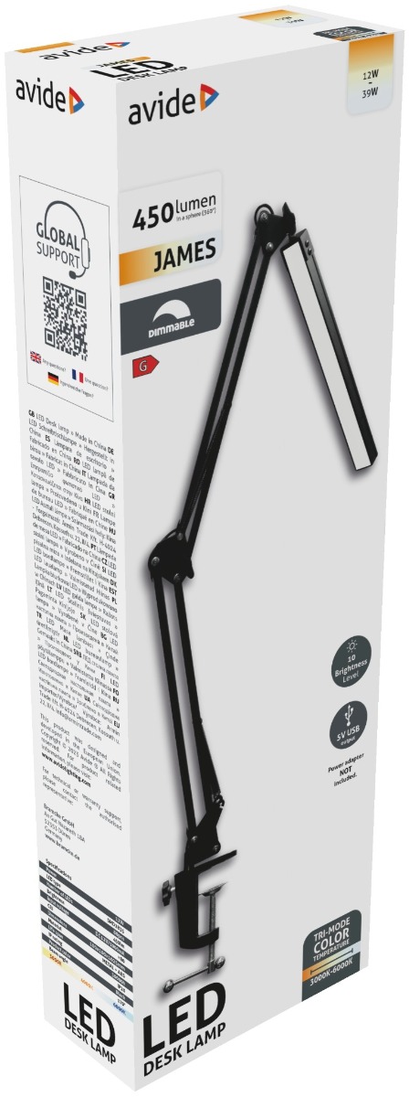 Avide LED Φωτιστικό Γραφείου με Desk Mount 12W - Image 2