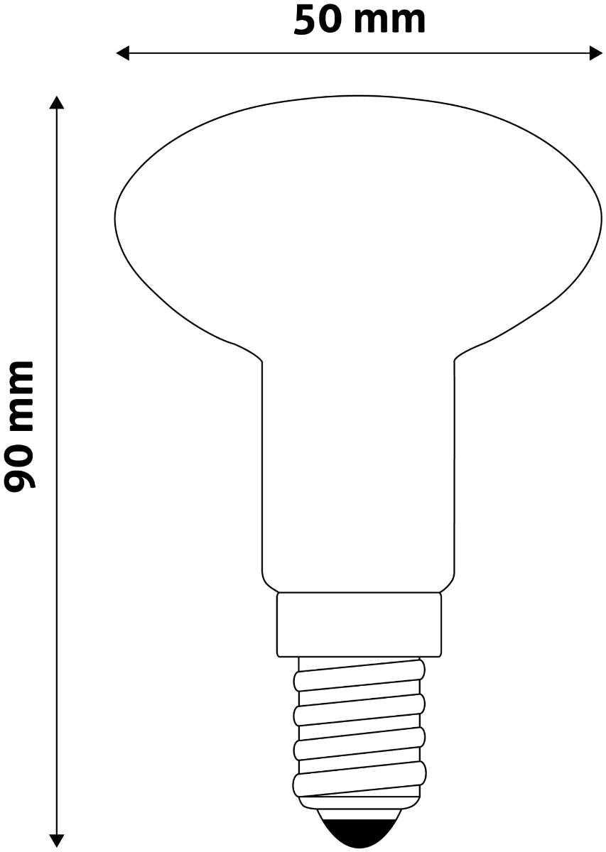 Avide Λάμπα LED Filament R50 4W E14 160° Θερμό 2700K - Image 3