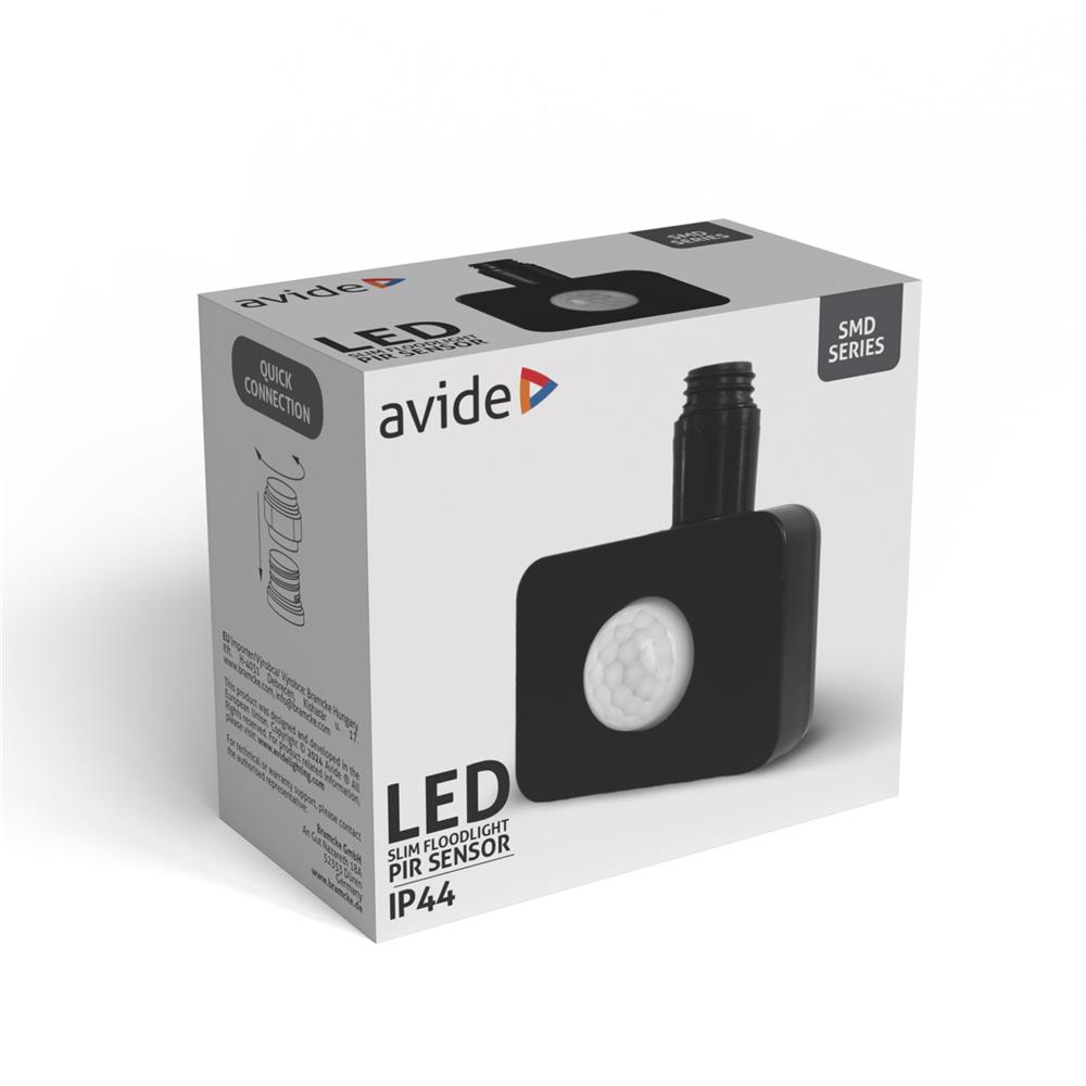 Αισθητήρας PIR προβολέα LED Avide Μαύρο