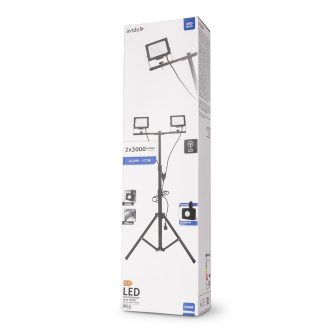 Avide LED Flood Light Slim Αισθητήρας PIR, SMD 2x30W CW 6400K 2 Κεφαλές με Τρίποδο