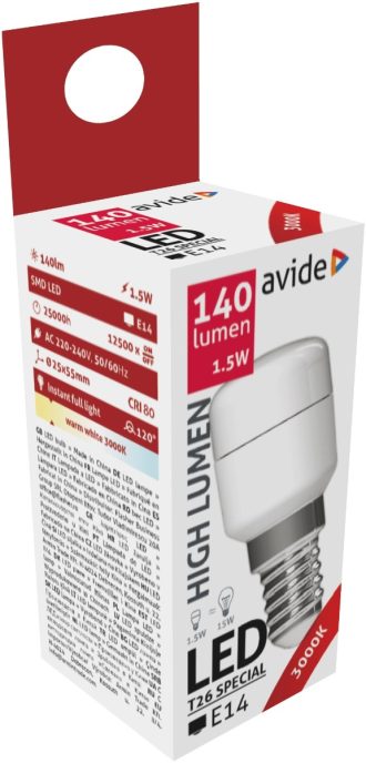 Avide Λάμπα LED T26 1.3W Θερμό 3000K