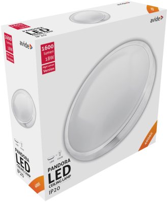 Avide LED Μοντέρνα Πλαφονιέρα Οροφής Pandora (Αλουμίνιο) 18W 330x100mm Λευκό 4000K