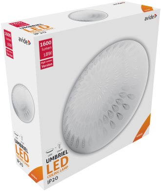 Avide LED Μοντέρνα Πλαφονιέρα Οροφής Umbriel (Raindrop) 18W 330x100mm