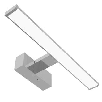 Avide LED Τετράγωνο Φωτιστικό Καθρέφτη/Τοίχου Chrome Αλουμινίου 400mm NW 4000K 8W IP44