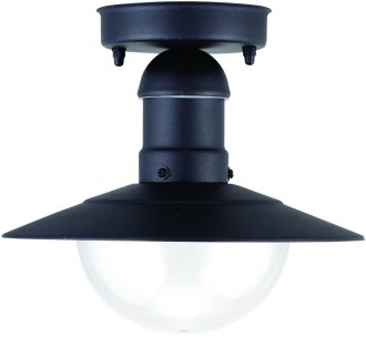 Avide Εξωτερικό Φωτιστικό Οροφής Imperial 1xE27 IP44 Μαύρο