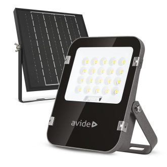 Avide LED Ηλιακός Προβολέας 50W CW 6400K με Ξεχωριστό Ηλιακό Πάνελ και Τηλεχειριστήριο