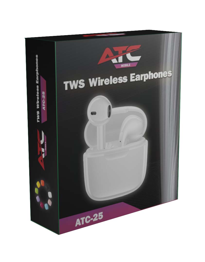 Ασύρματα Ακουστικά Earbuds ATC-25 TWS Λευκά - Image 2