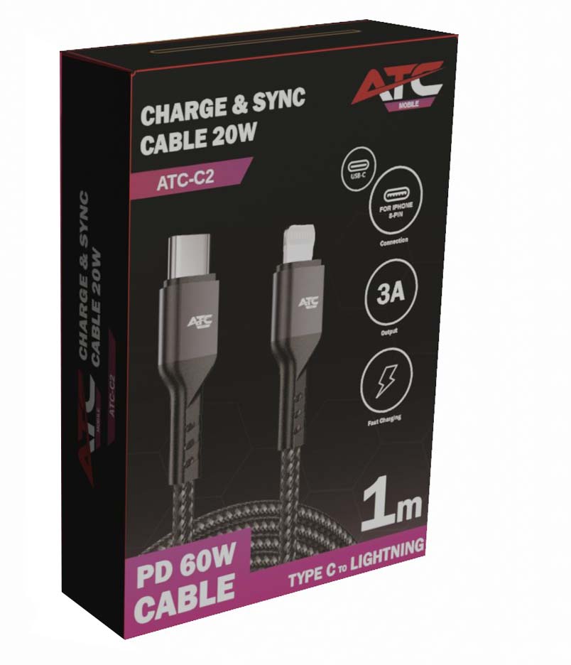 ATC-C2 Καλώδιο Φόρτισης & Sync Type-C σε Lighting 20W - Image 2