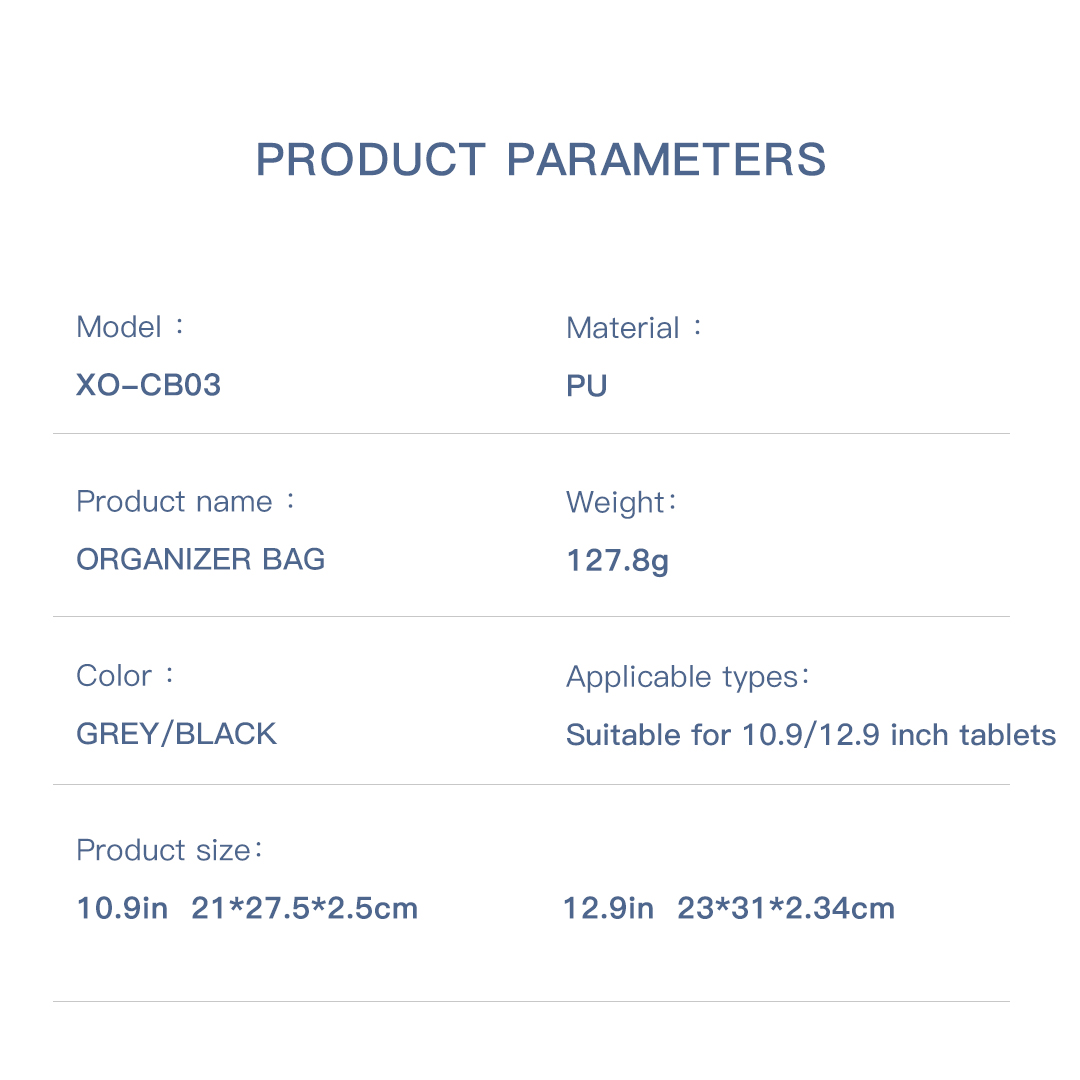 XO CB03 Θήκη Tablet iPad Μαύρη (10.9 ιντσών) - Image 2