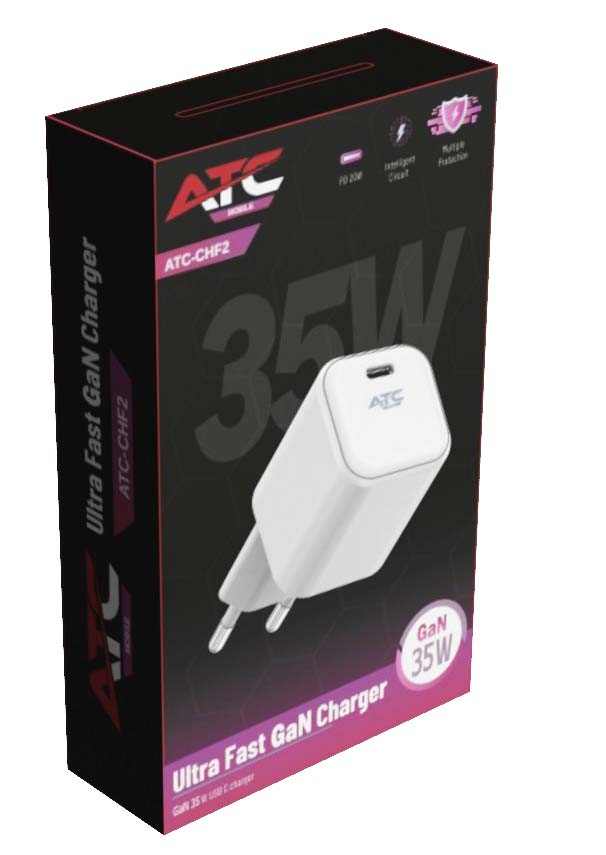 ATC-CHF2 Φορτιστής Ταχείας Φόρτισης GaN 35w Λευκός - Image 2