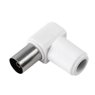 Γωνιακό Φις RF Θηλυκό 9.5mm Λευκό