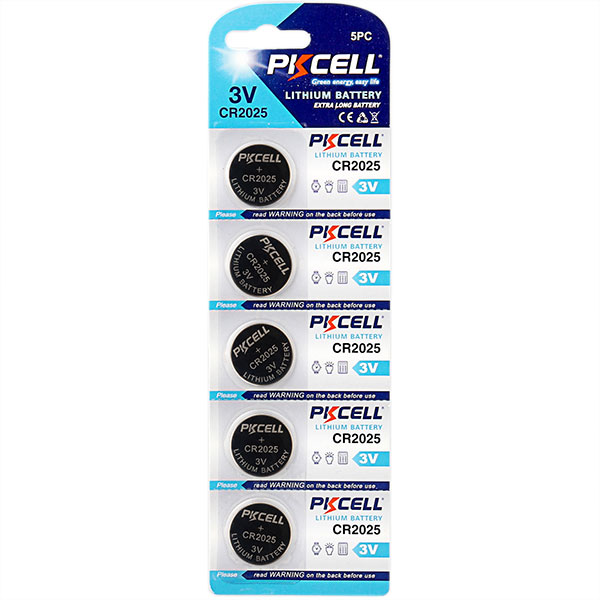 Pkcell Μπαταρία Κουμπί Λιθίου CR2025 (5τμχ)