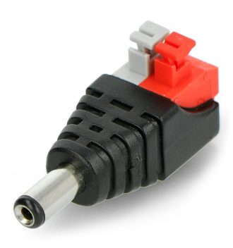 Αντάπτορας Ρεύματος DC 5.5x2.1mm Αρσενικό με 2 pins και Σφικτήρα Πίεσης