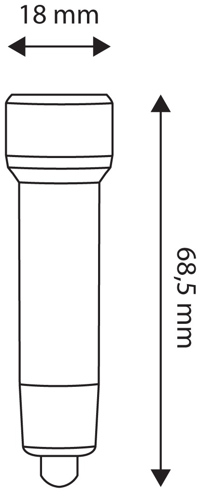 Entac Φακός 5 LED Μπρελόκ Ασημί - Image 2