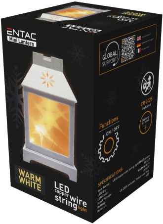 Entac LED Φανάρι Mini Copper Wire Λευκό 12cm
