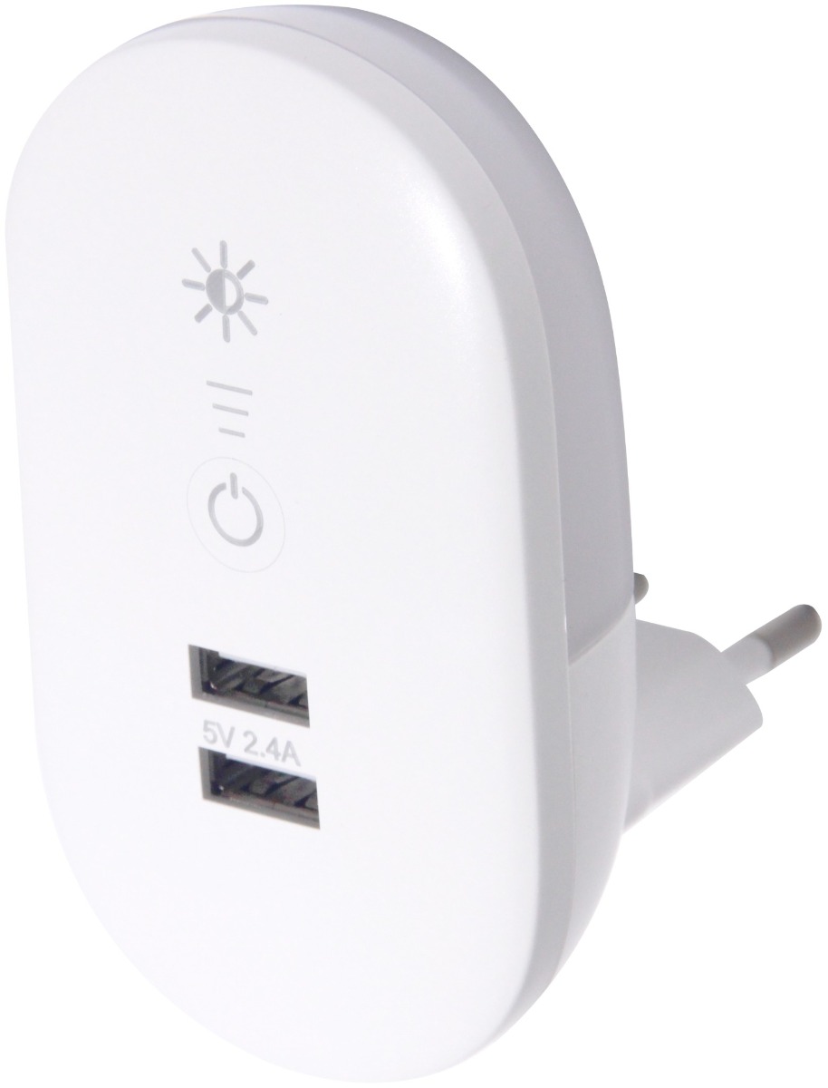 Entac Φωτάκι Νυκτός 3000K Ρυθμιζόμενο με 2 Θύρες USB - Image 2