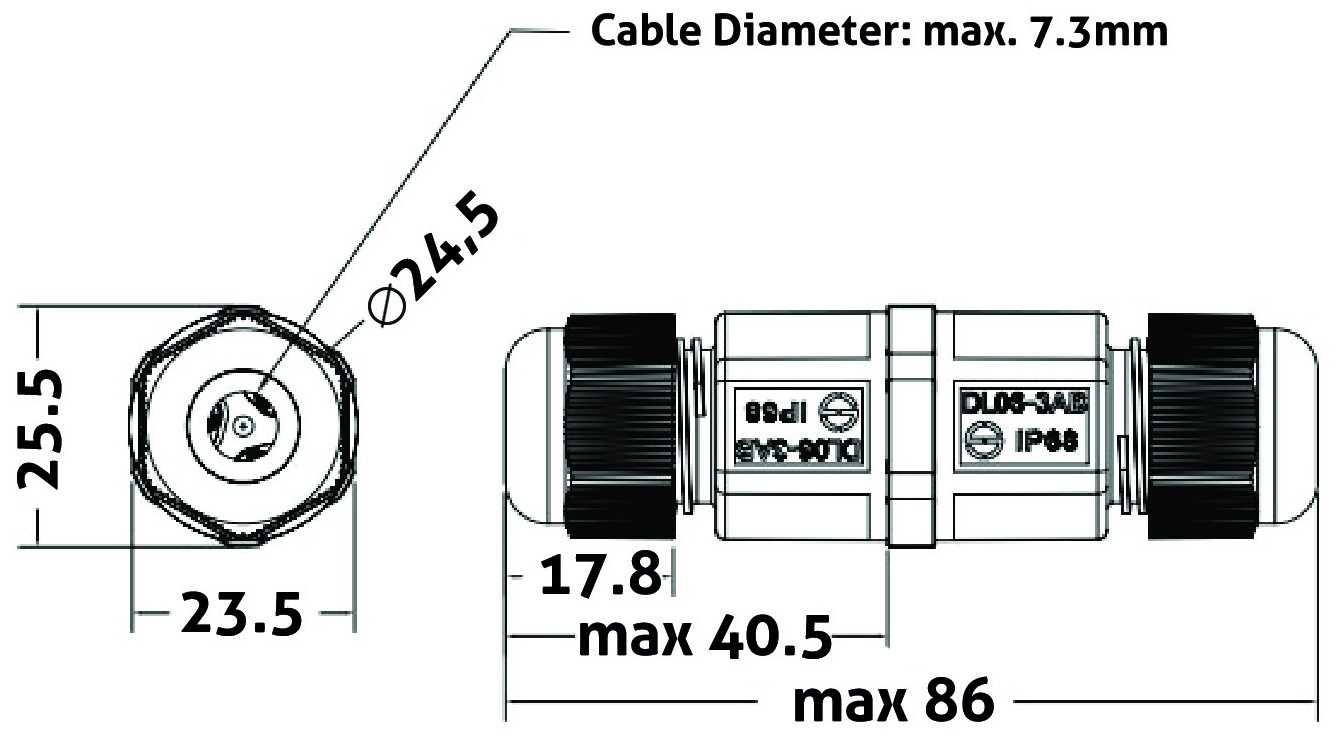 Entac Ένωση Καλωδίων 3 Φάσεων Στεγανό IP68 - Image 3