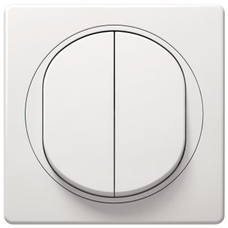 EON E6072.00 Εναλλακτικός Διακόπτης Διπλός Λευκός