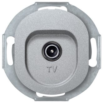 EON E612I.S TV Aerial Πρίζα χωρίς Πλαίσιο Κάλυψης για Μεμονωμένα Συστήματα Ασημί