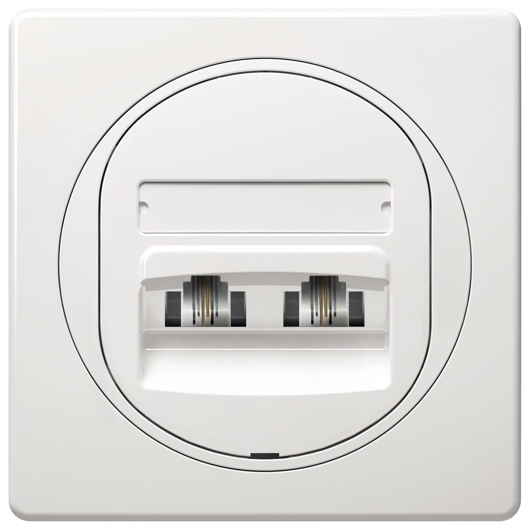 EON Διπλή Πρίζα Τηλεφώνου 2xRJ12 6/4 Cat 3 Λευκή
