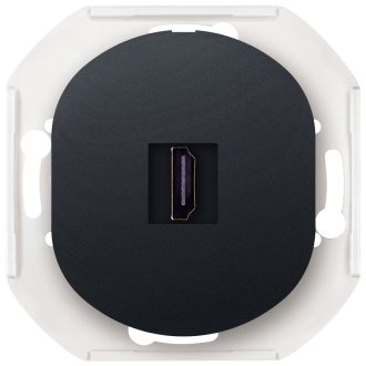 EON E6163.E1 HDMI/HDMI Πρίζα Keystone Χωρίς Πλαίσιο Κάλυψης soft-touch Μαύρο