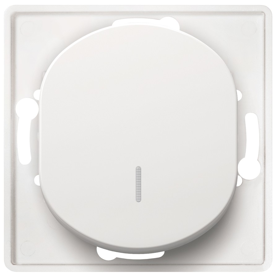 EON E6191.0 Μονοπολικός Διακόπτης με Ένδειξη Χωρίς Πλαίσιο Κάλυψης Λευκός