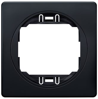EON E6801.E1E Πλαίσιο μιας Θύρας 80x80 soft-touch Μαύρο με Μαύρο Στήριγμα