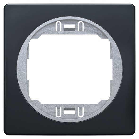EON E6801.S1E Πλαίσιο μιας Θύρας 80x80 Antic Ασημί μεΜαύρο Στήριγμα