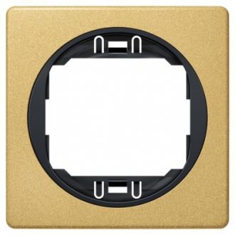 EON E6801.GE Πλαίσιο μιας Θύρας 80x80 Χρυσό με Μαύρο Στήριγμα