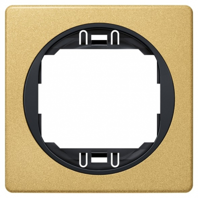 EON E6801.GE Πλαίσιο μιας Θύρας 80x80 Χρυσό με Μαύρο Στήριγμα