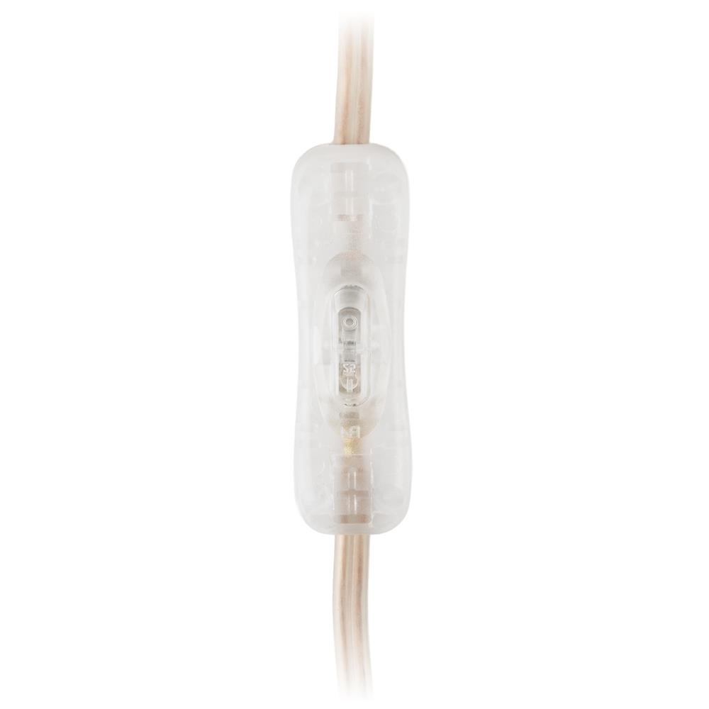 Entac Rewireable Καλώδιο 2G0.75 με Διακόπτη ON/OFF Διαφανές 1m - Image 3