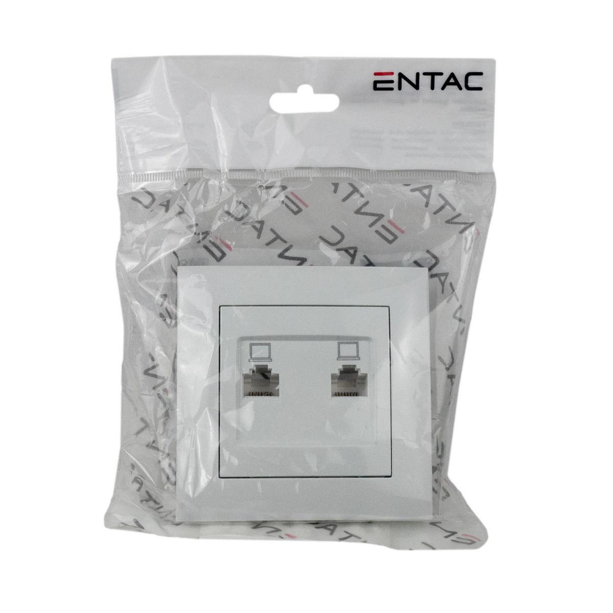 Entac Arnold Χωνευτή Πρίζα Τοίχου LAN 2x Cat5 Λευκό - Image 3