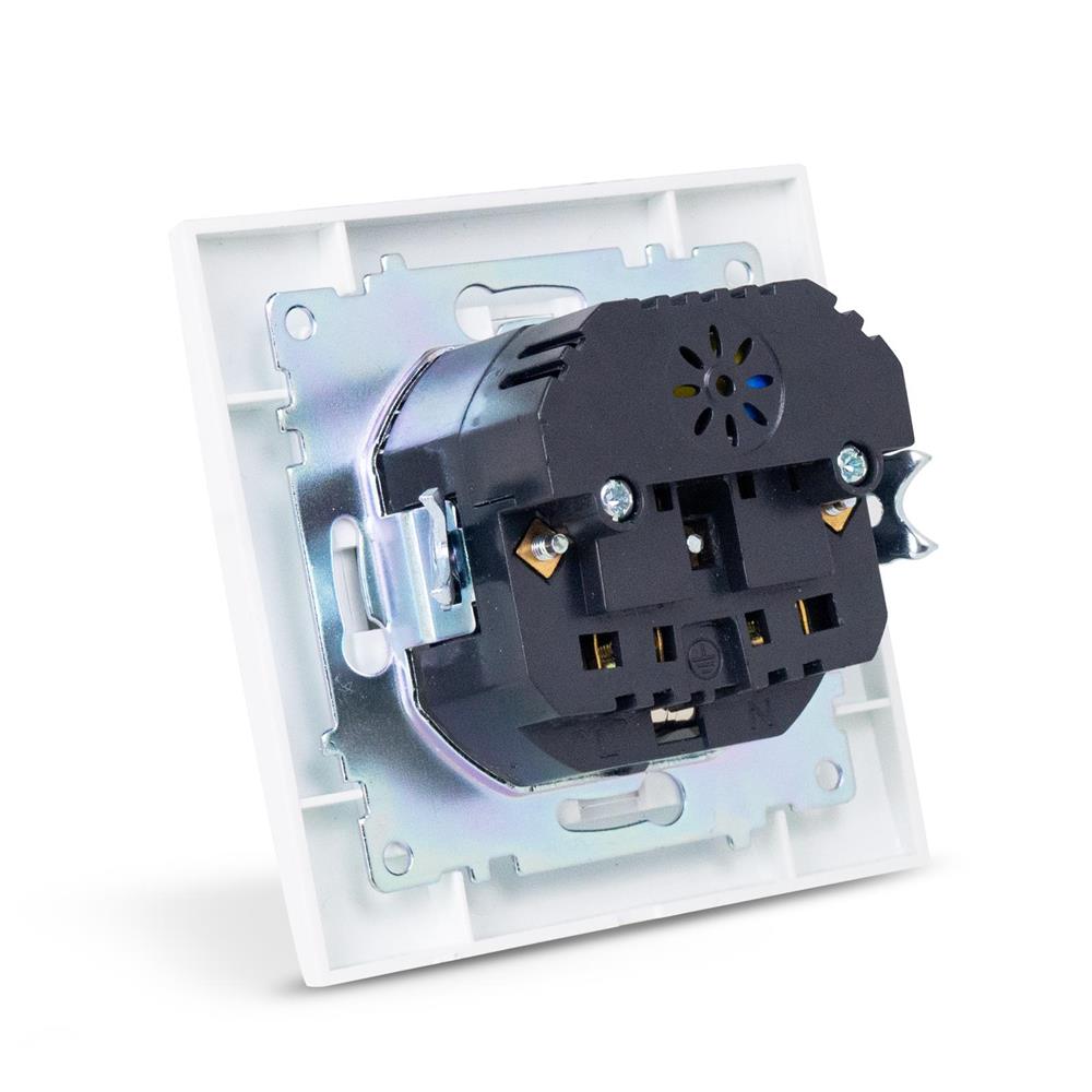 Entac Arnold Χωνευτή Πρίζα Τοίχου Γειωμένη + 2 USB 2.1A (total) Λευκή - Image 3