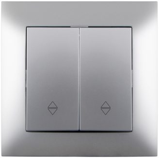 Entac 106+6 Arnold Εντοιχισμένος Εναλλακτικός Διακόπτης Ασημί