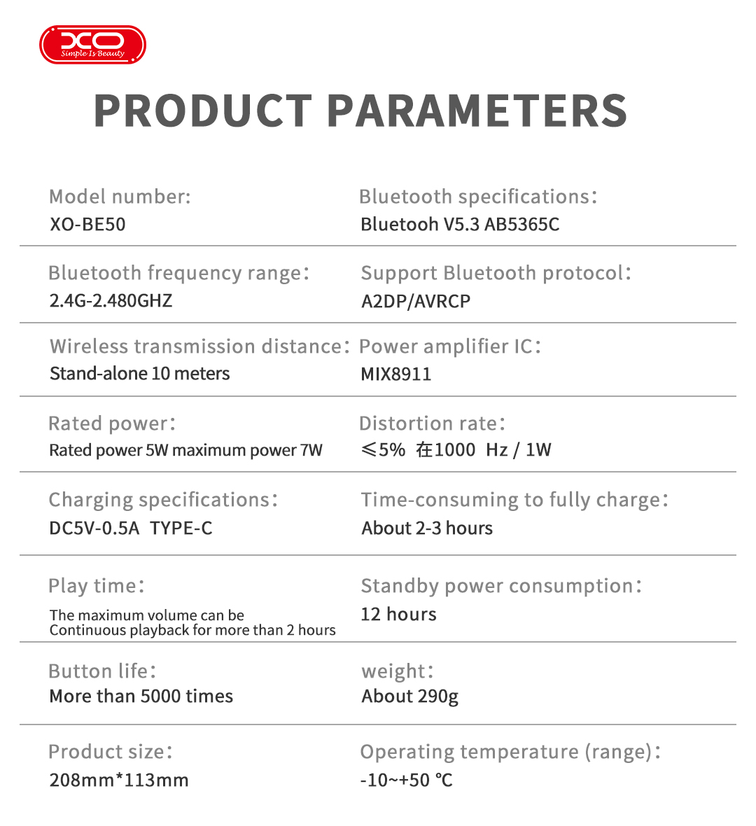 XO BE50 Lollipop Μικρόφωνο Bluetooth Μπλε - Image 4