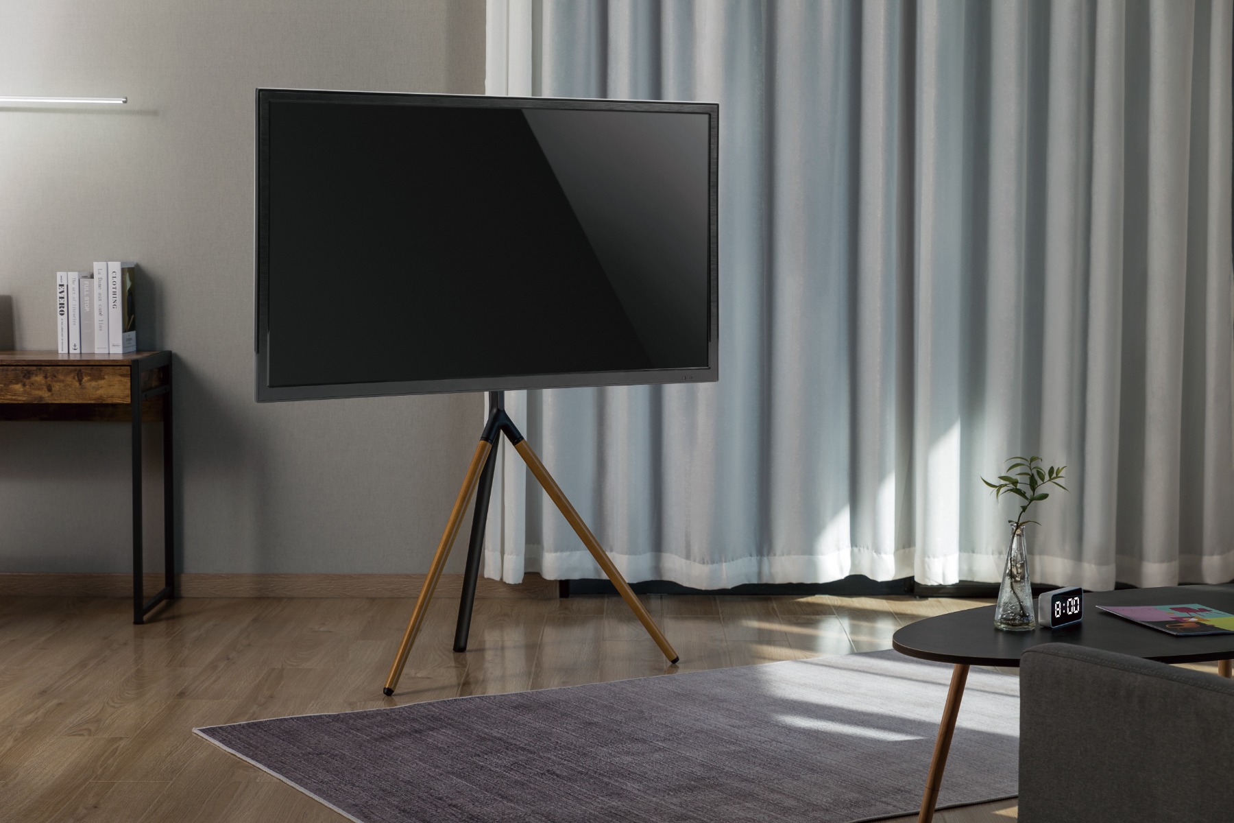 ATC-3044F Βάση Τηλεόρασης Τρίποδο Δαπέδου τύπου Easel Ξύλινο 45" - 65" - Image 10