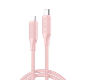 XO NB-Q265B PD 60W Καλώδιο Type-C σε Type-C Μινιμαλιστικό Ροζ