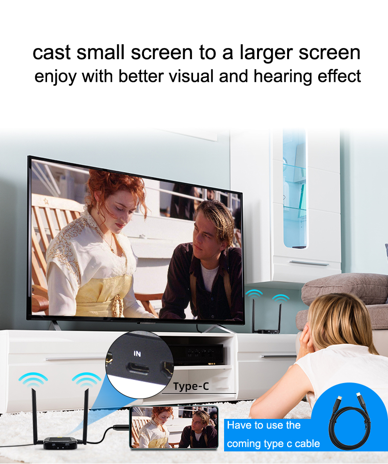 Ασύρματος Πομπός και Δέκτης HDMI με Έξοδο Type C Loop 200m - Image 9