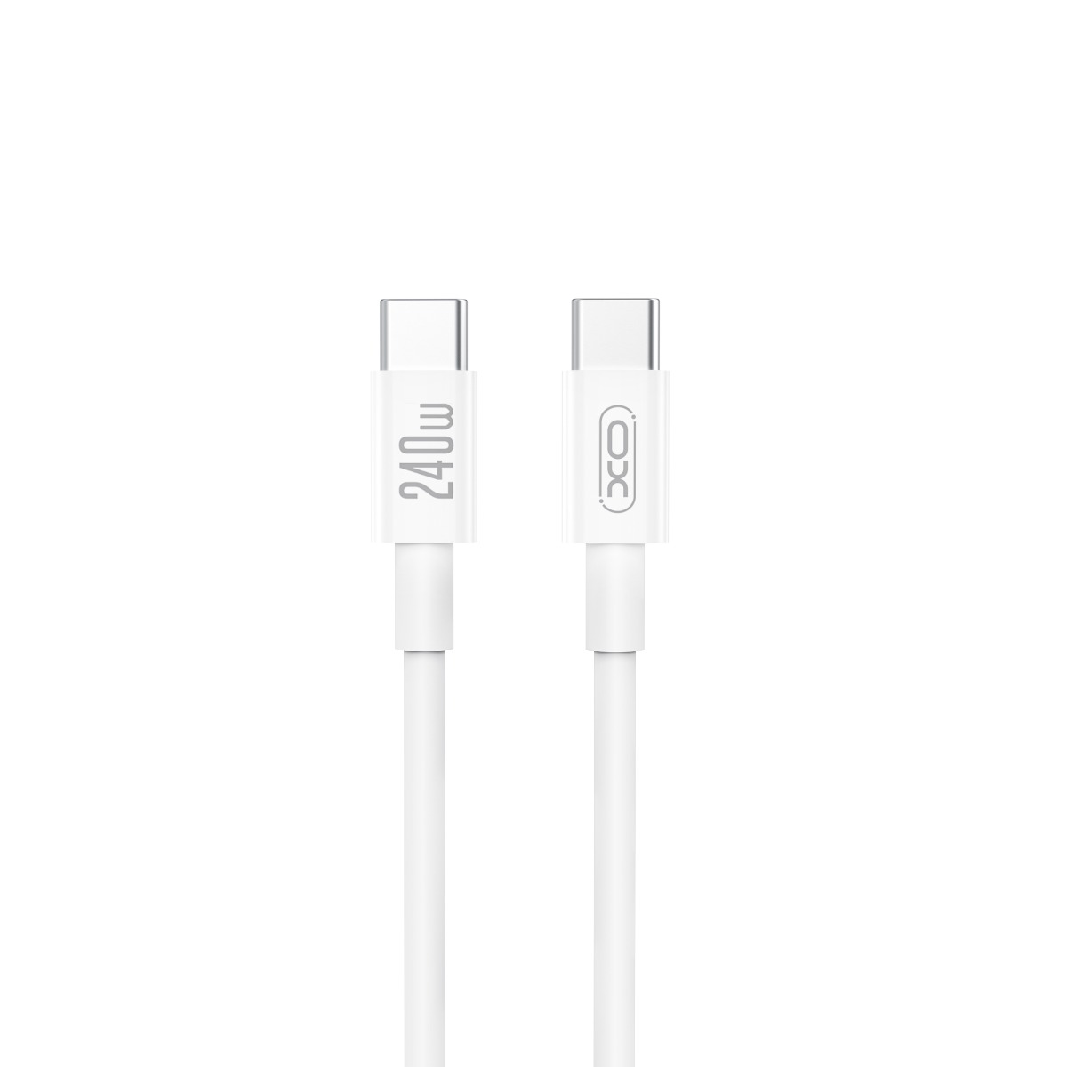 XO NB-Q298 Καλώδιο Φόρτισης & Μεταφοράς Δεδομένων Type-C σε Type-C 240W Λευκό 1m - Image 2