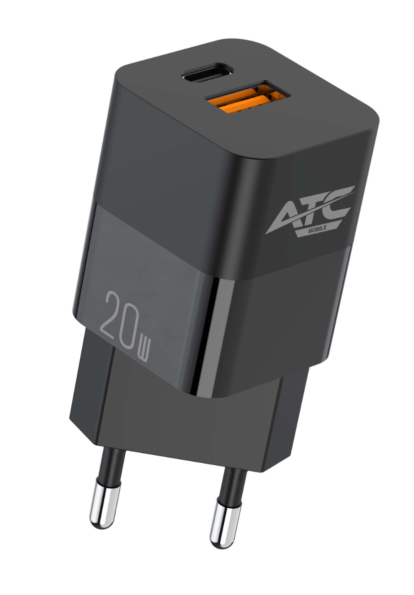 ATC-CHF5b Φορτιστής Mini PD Fast 20W Μαύρος