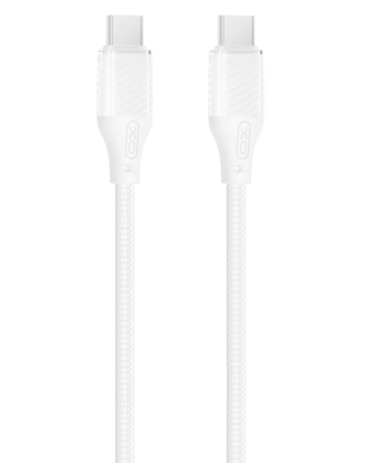 XO NB-Q291B Καλώδιο Δεδομένων Type-C σε Type-C 60W Λευκό