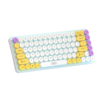 XO KB-12 Ασύρματο Πληκτρολόγιο Bluetooth Tri-Colour Κίτρινο