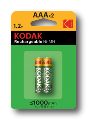 Kodak Επαναφορτιζόμενες Μπαταρίες ΗR03 AAA 1000mAh (2τμχ)