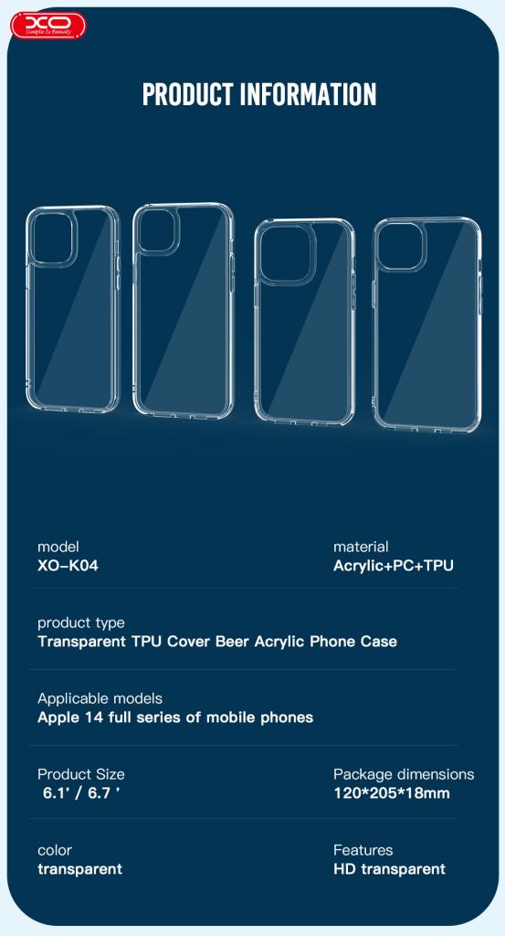 XO K04 Θήκη Σιλικόνης iPhone 14 Μax 6.7" - Image 5