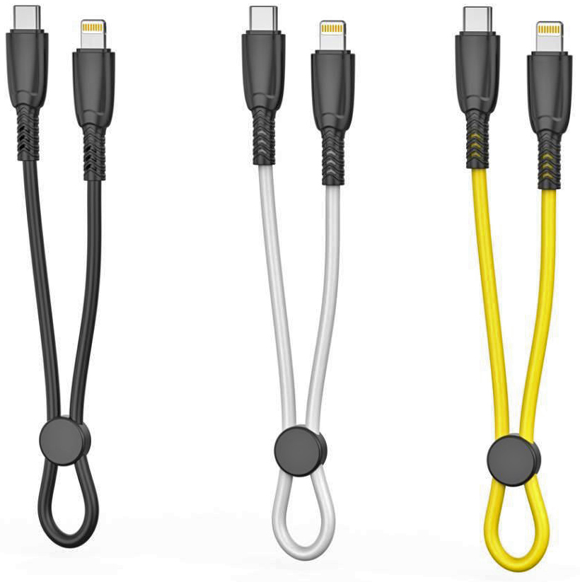XO NB-Q248A Suluo Series Φορητό Καλώδιο Αντάπτορας Type-C σε Lightning 27W 25cm Strip Λευκό - Image 9