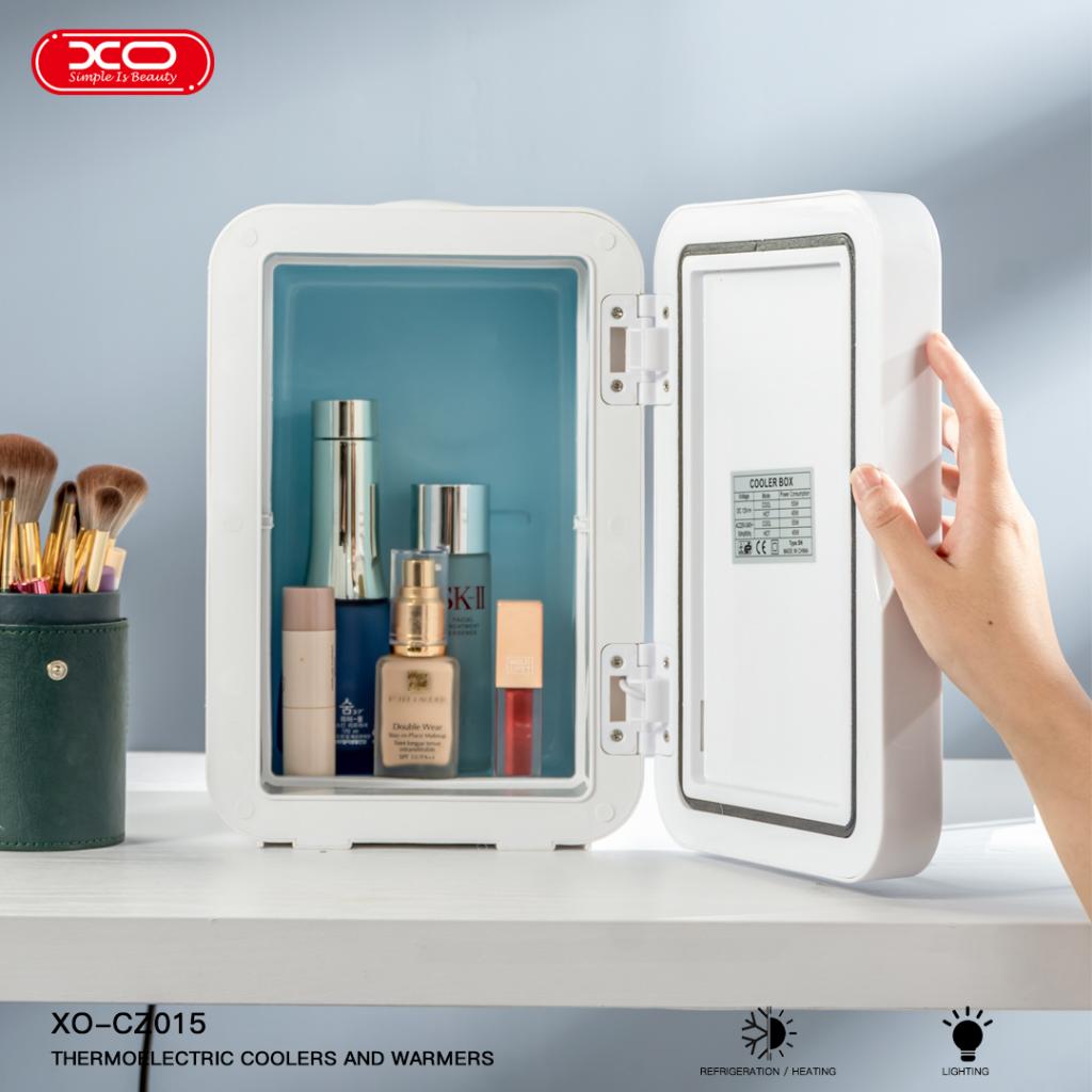 XO CZ015 Μίνι Ψυγείο διπλής χρήσης για το σπίτι και το αυτοκίνητο με καθρέφτη μακιγιάζ 8 λίτρων - Image 4